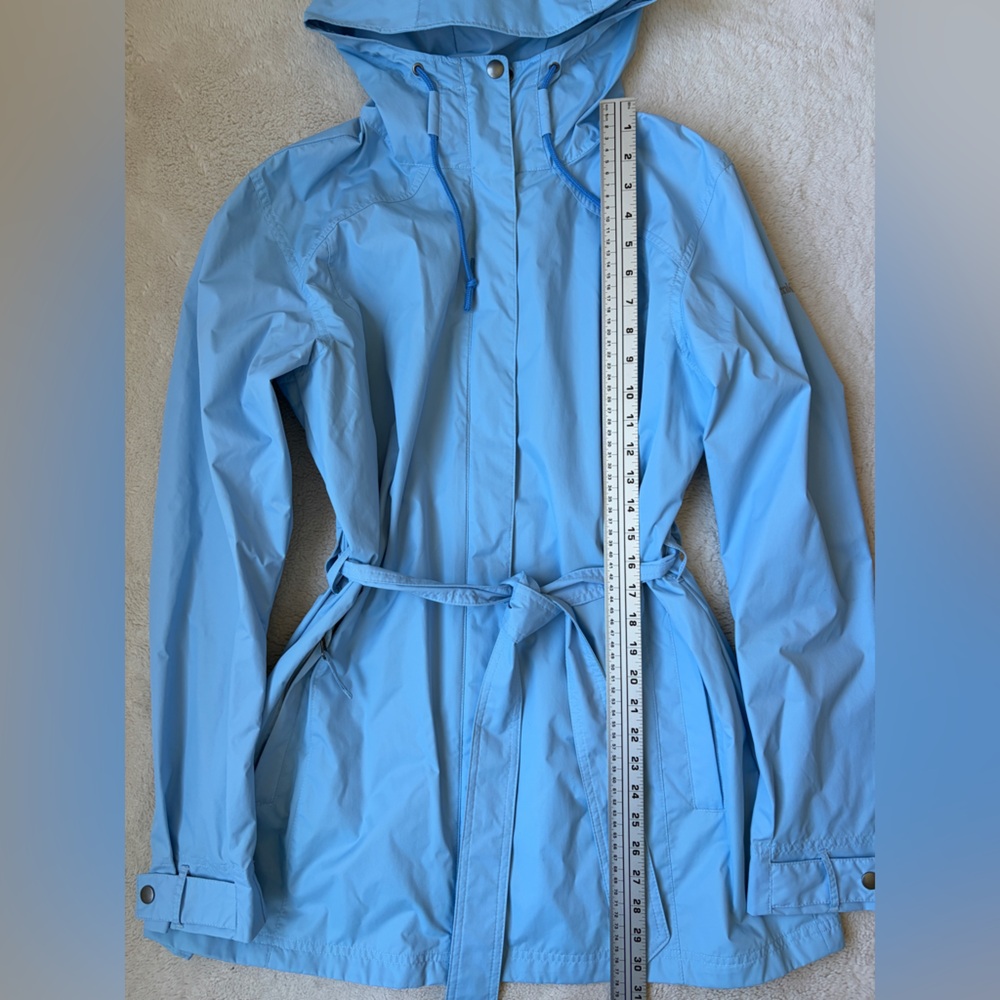 Columbia Light Blue Women's Hooded Rain Jacket Size XL - Picture 10 of 12